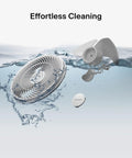 14 Inch Wall Mount Oscillating Fan With Remote Control disassembled and submerged for cleaning.