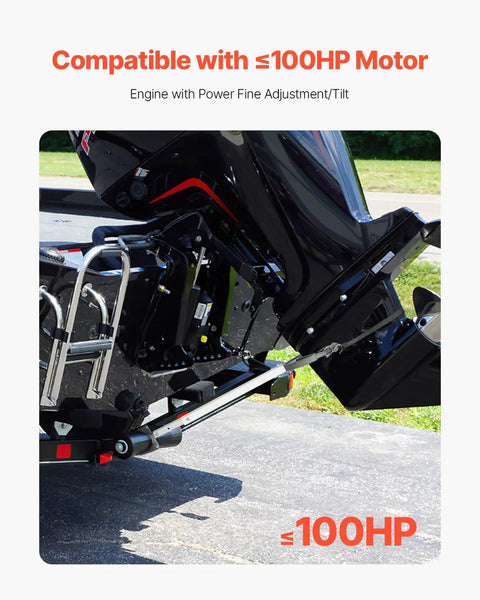 Adjustable 24 To 36 Inch Transom Saver For Outboard Motors Up To 100HP Heavy Duty Head Rust Resistant No Fuss Install Universal Fit For Roller And Trailer Keeps Transom Safe During Towing