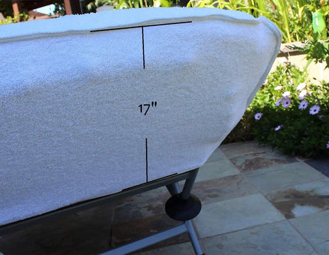 Spa Quality Pool Lounge Chair Cover fitted 90 inch by 29 inch solid terry cloth 100 percent ring spun Turkish cotton soft absorbent