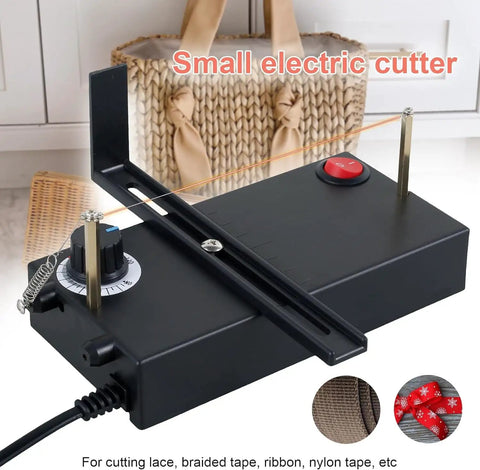 Heat Cutting Ribbon Cutter With Screwdriver Thermal Cutting Machine For DIY Projects on a table, showing control dial and wire