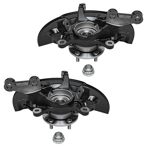 Front Two Piece Steering Knuckles With Wheel Bearing Hub Assembly For Toyota Camry 2012 2017 And Avalon 2013 2016 Replacement Drop In Ready
