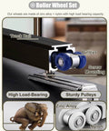 Built Tough Soft Close Pocket Door Track Kit Five Point Nine Foot Barn Door Hardware Set with wall mount brackets detail