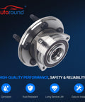 Pair Front And Rear Wheel Bearing Hub Assemblies With ABS Fit For 2010 2020 Chevy Impala 5 Lug Drop In Ready Replacement Kit