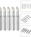 Five Piece 900 Mt Series Copper Soldering Tips Thick Transfer Welding Station Replacement For Heat Iron Plus Power Supply Pure Metal Efficiency: Set of 5 copper tips with curved heads.