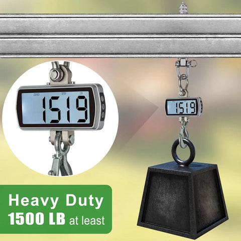 Rock Solid Heavy Duty Swing Hanger Kit With Ball Bearings For Porch And Patio Gliders Smooth Operator Installation Premium Rust Resistant Stainless Steel Mounting Hardware Four Pack For Backyard Lounge Sessions displayed with digital scale showing weight.