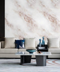Room with Marble Peel And Stick Wallpaper Self Adhesive Film For Furniture Decor Matte Finish Dope Look Cleanable Removable Countertop Bathroom Shelf Paper 35.4 In X 78.7 In on wall