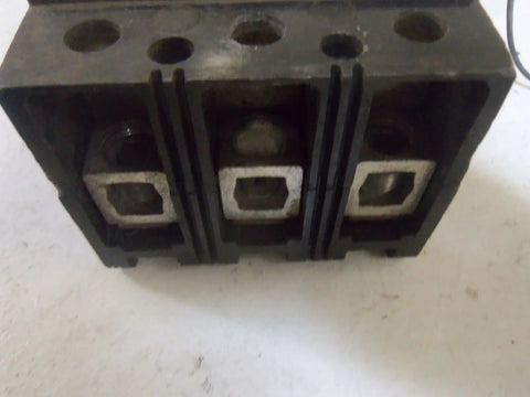 Real Deal 3 Pole 110 Amp Thermal Magnetic Circuit Breaker Series 2 Heavy Duty metal terminal block for electrical systems.