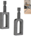 2 Piece Wire Twister Drill Bit Set 1/4 Inch Hex Shank For Fast And Easy Electrical Wire Connections Heavy Duty Construction and Farm Work Power Tool Accessory Quick Twist Binding Solution, showing gray hardened steel bits.