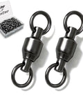 Ball Bearing Fishing Swivels 30/50 Pack For Saltwater And Freshwater, Smooth 360 Rotation Reduces Line Twist, Dope Pro-Grade Upgrade For Faster, Smoother Retrieves And Fewer Tangles, Heavy-Duty Stainless Steel Build For Every Angler black nickel
