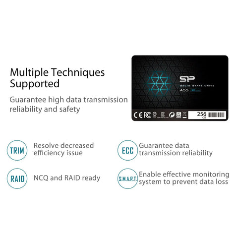 Multiple Techniques Supported 256GB 2.5 Inch SATA III SSD With 3D NAND A55 SLC Cache