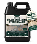 Top-Shelf Satin Stone Sealer and Color Enhancer Amps Up Tones on Porous Pavers and Rock in 1 Gallon container.
