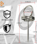Archery Target Pins 304 Stainless Steel Pro Grade Rugged Rustproof All Weather Universal Fit with ergonomic finger loop shown