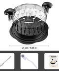 Large Chicken Shredder Tool With Twist, Brush And Fork, Visible Meat Shredder Machine with transparent lid and ergonomic handle.