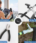 Pipe Insulation Foam Tube Three Eighths Inch ID One Inch OD Approximately One Meter Long For DIY Projects visible in fitness equipment, bicycle handle, tool grip cover, and water pipe insulation uses.