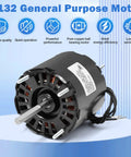 General Purpose Shaded Pole Motor 1/20 HP 1550 RPM Open Ventilated 3.3 Inch Replacement for Fasco D132 and Dayton 161M08
