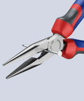 Pro Grade Long Nose Pliers With Cutter Six And A Quarter Inch, showing the fine detail work with extend comfort handles