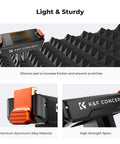 K&F Concept Magnetic Quick Release Adapter Mount with silicone pad and premium aluminum and nylon material details