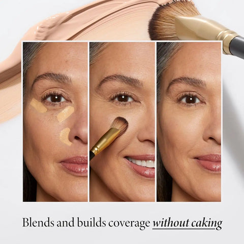 Angled Precision Concealer Brush For Liquid And Cream Concealer Cruelty Free Makeup Tool used for under eye blending and smooth finish