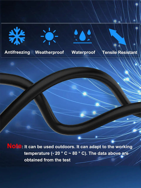 Beefy Cat8 Shielded Ethernet Cable 50 Ft Indoor Outdoor Direct Burial 26AWG SFTP Patch Cord weatherproof adaptability image