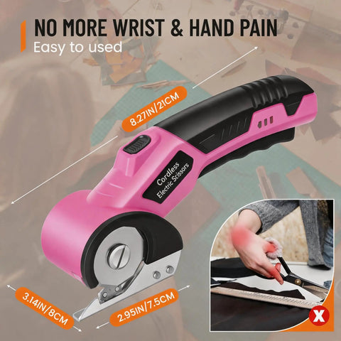 Cordless Electric Scissors With LED Light, Ultra Quiet Beastly Brushless Motor Cutter for cardboard, cloth, carpet