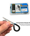 Close-up of heavy-duty hitch pins clip R clips spring retaining pins with rubber coated grip, 3.5mm wire diameter, 75mm length