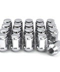 Bulge Acorn Lug Nuts M12x1.50 Solid Piece No Cap Easy Install Durable Carbon Steel Chrome Finish 20 Pack