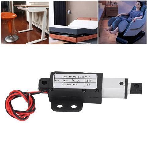 Mini DC Linear Actuator With 150N Beefy Thrust, 15mm Stroke, Auto Limit Switch, Compact Electric Actuator for industrial use