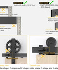 Sliding Barn Door Stop Upgrade Set Black Pair Of Stoppers For Top Track Hardware Prevents Wheels From Slipping Off Rail On Track Width Of One And Nine Sixteenth Inches And Track Thickness Of One Quarter Inch Suitable For Rollers Under Three And Fifteen inch restrictions and compatibility guide.