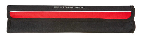 Carrying pouch for 4 Piece Aligning Punch Set For Precise Hole Alignment Of Rivets Pins Or Bolts With Variable Point Shank Sizes And Tapers