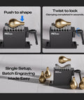 Falcon Flexible Fixture for Laser Engraving, Fast Clamping Adjustable Pin Jig for Irregular Objects setup demonstration