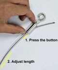 Close-up of hand adjusting Heavy Duty Stainless Steel Hanging Wire Kit With Hooks For Adjustable Suspension Cable mechanism.