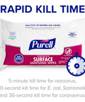Foodservice Surface Sanitizing Wipes Flowpack 7.4 By 9 Inches Durable Thick Wipes 72 Count Pack Of 12 Germ Fighting Wipes package