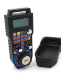 6 Axis USB Mach3 CNC Handwheel And Handheld Pulse Generator For Remote Control Of Router Lathe Milling And Engraving Machines, Electronic Hand Wheel Controller With Plug And Play Setup And Rugged Build, Model WHB04B6, shown with protective case.