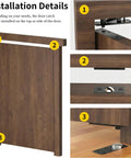 Installation details for Heavy Duty Pivot Hinge For Hidden Doors 600 LBS Load Capacity Stainless Steel Murphy Door Hardware.