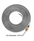25 Ft 3/16 Inch Brake Line Kit With Zinc Coated Double Walled Steel Tubing And 16 Fittings Coiled, Showing Diameter