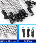 Beefed-Up Hi-Clearance Suspension Linkage Upgrade Kit For 1/10 Scale Fusion And Ascent RC Crawler, Stainless Steel Links