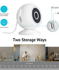4MP 2K Outdoor Indoor Wired Security Camera With IP65 Weatherproof, Starlight Sensor And Color Night Vision, SD card slot