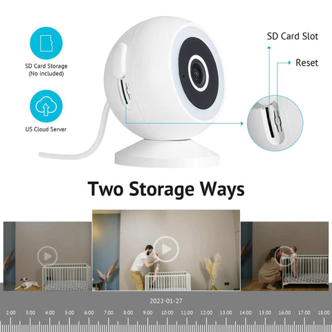 4MP 2K Outdoor Indoor Wired Security Camera With IP65 Weatherproof, Starlight Sensor And Color Night Vision, SD card slot