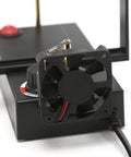 Electric Ribbon Cutter And Sealer With Adjustable Heat Range showing fan and control knob for DIY projects