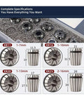 High Precision Spring Collet Set AA Grade ER16 For CNC Engraving Milling Machine Tool Holder Chuck Gripper, detailed specifications.
