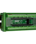 Pro Grade Industrial Terminal Block Breakout Board For Microcontrollers On DIN Rail Mount with 112 DIY solder pads