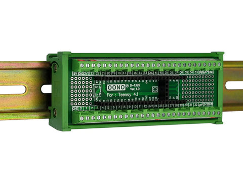 Pro Grade Industrial Terminal Block Breakout Board For Microcontrollers On DIN Rail Mount with 112 DIY solder pads