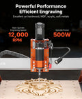 Slick Badass Desktop CNC Router Machine With 500W Spindle And Dual Linear Rails for engraving intricate wood designs.