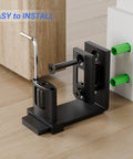 Sliding Barn Door Bottom Floor Guide with Adjustable U Shaped Flat Bottom for Quiet Smooth Operation Wall Mounted Black Finish