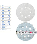 Premium 5 Inch Sanding Discs With 8 Holes For Dust Free Grinding Super Grip Hook And Loop Backing Ideal For Wet Or Dry Use In 80 Grit displayed
