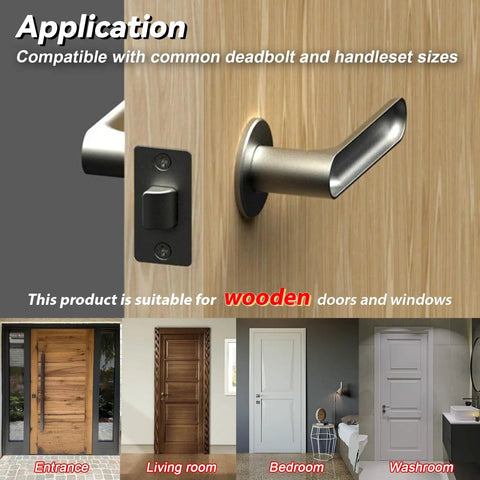 Door Lock Installation Kit With Tool Free C Clamp Design For Metal And Wood Doors Includes 2 Adjustable Bushings Bi Metal Hole Saw And Anti Warp Backing Plates Yellow application view