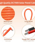 High quality 8mm DC Extension Cable 20ft With DC7909 Male To Female Solar Cable And DC8020 Adapter, waterproof tinned copper wire.