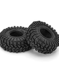 Two King Trekker S5 1.3 Inch All Terrain RC Crawler Tires 70x27mm with aggressive side lugs and sticky S5 compound for off-road use