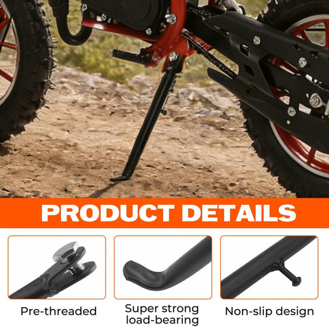 Upgraded Kickstand for 50cc 2Stroke Dirt Bikes for Kids and Adults Adjustable Beefy Heavy Duty Aluminum Alloy Side Stand