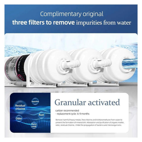 Straight Up Instant Hot Water Dispenser Tankless Electric Heater With Digital Display 2500W three filter system for water purification